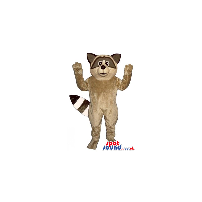 Brown Raccoon Animal Plush Mascot With Striped Tail - Custom