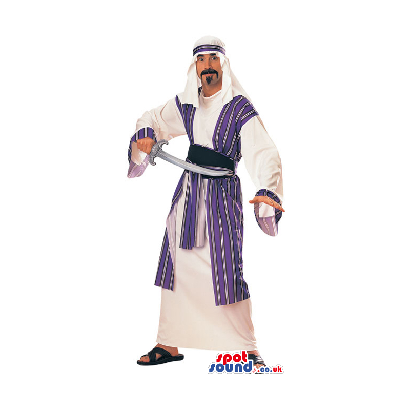 Halloween Carnival Costume With Arabic Garments And A Sword -