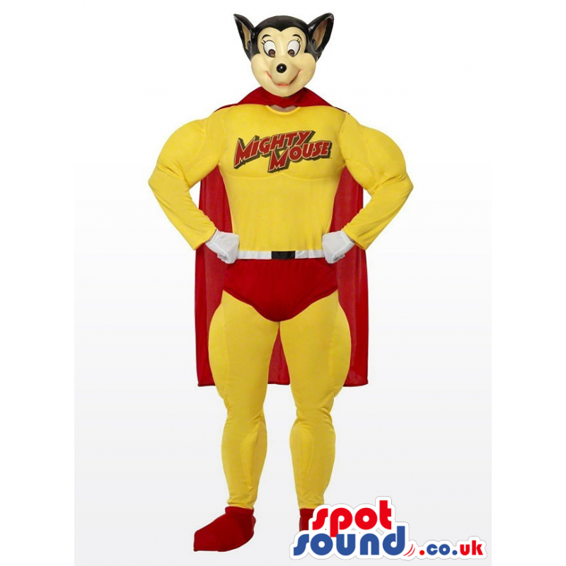 Popular Mighty Mouse Cartoon Character Super Hero Mascot -