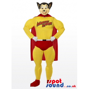 Popular Mighty Mouse Cartoon Character Super Hero Mascot -