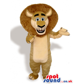 Amazing Beige Lion Cartoon Animal Plush Character Mascot -