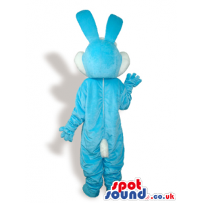 Blue Rabbit Animal Plush Mascot With A White Belly - Custom