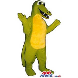 Light Green Alligator Jungle Animal Mascot With A Yellow Belly