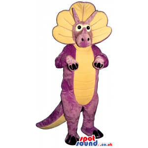 Purple And Yellow Triceratops Dinosaur Plush Mascot - Custom