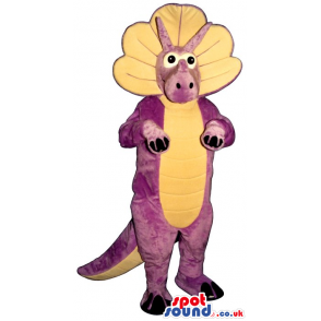 Purple And Yellow Triceratops Dinosaur Plush Mascot - Custom