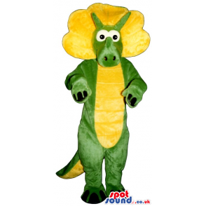 Green And Yellow Triceratops Dinosaur Plush Mascot - Custom