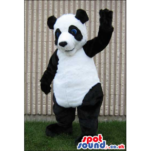 Panda Bear Exotic Animal Plush Mascot With Blue Eyes - Custom