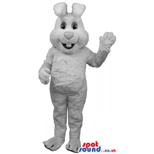 Customizable All Grey Rabbit Bunny Animal Plush Mascot - Custom