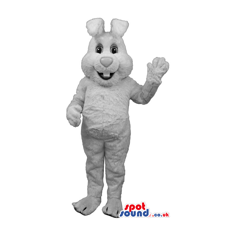 Customizable All Grey Rabbit Bunny Animal Plush Mascot - Custom