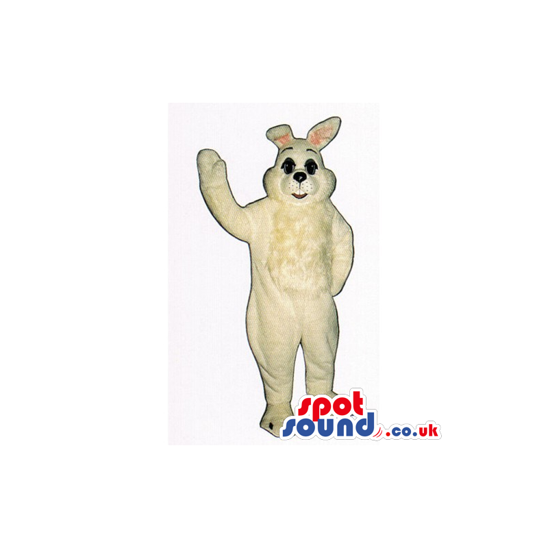 Customizable All White Rabbit Animal Plush Mascot - Custom