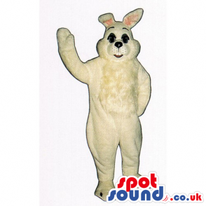 Customizable All White Rabbit Animal Plush Mascot - Custom