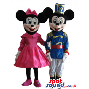 Mickey Mouse Cartoon Character Mascot With Prince Clothes -