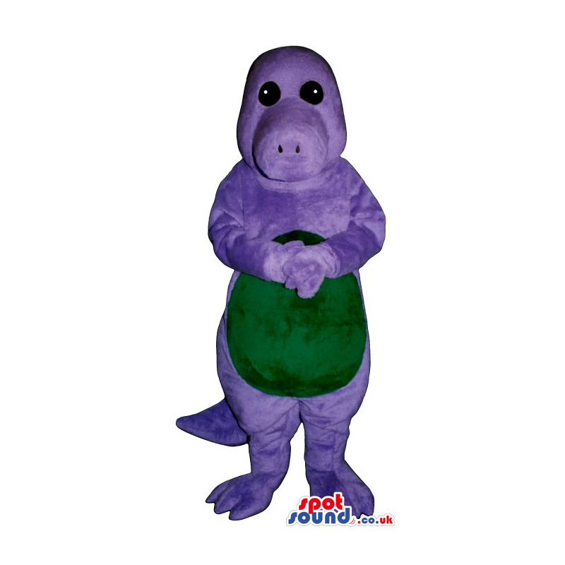 Customizable Purple Hippopotamus Plush Mascot With Green Belly