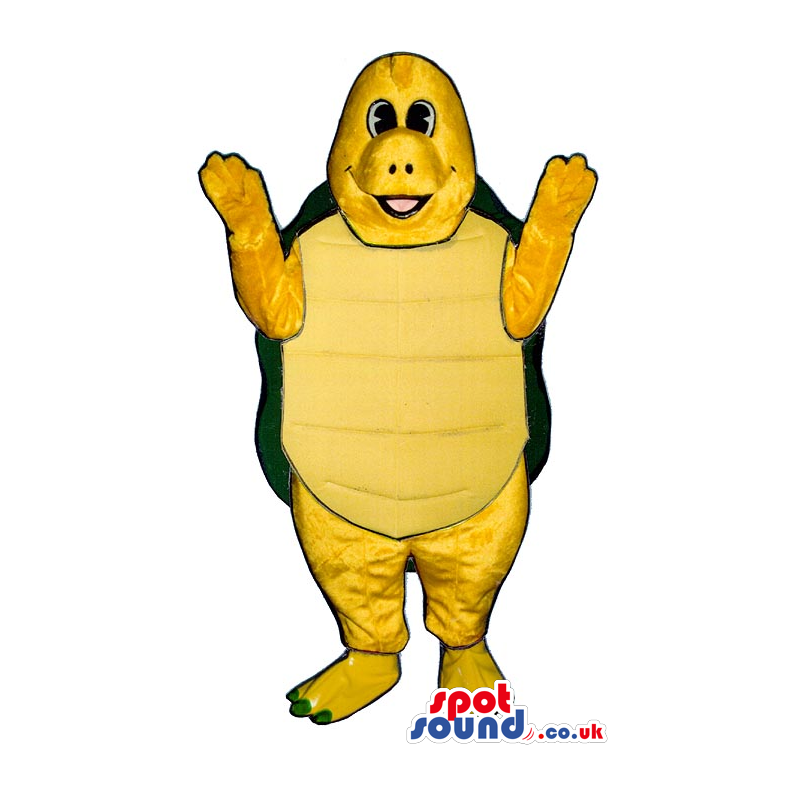 Customizable Yellow Turtle Animal Plush Mascot With Back Shell