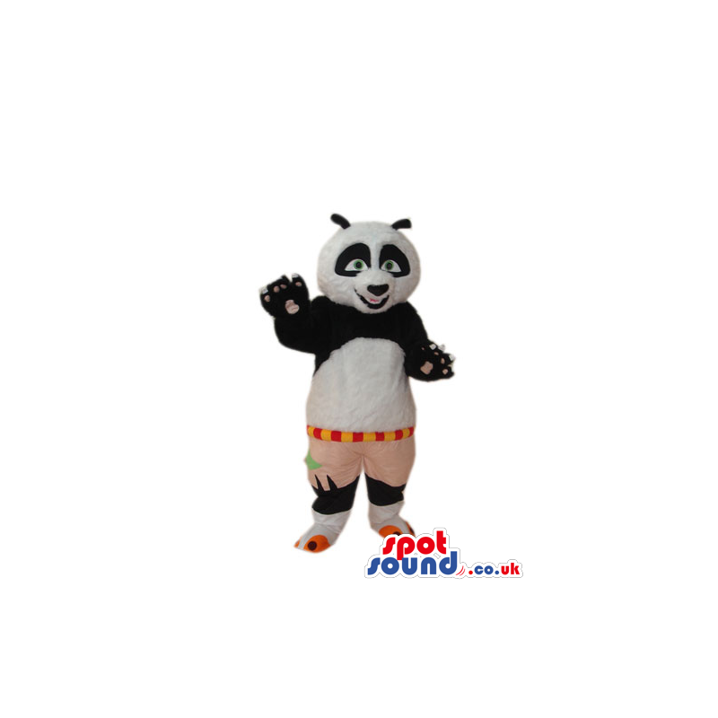 Kung Fu Panda Movie Character Mascot With Brown Shorts - Custom