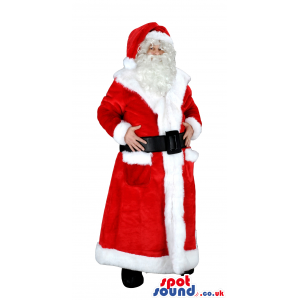 Santa Claus Christmas Character Mascot With Long Gown - Custom