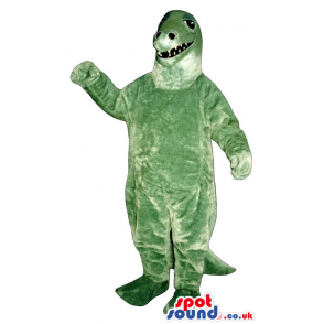 Green Dinosaur Plush Mascot With Small Sharp Teeth - Custom