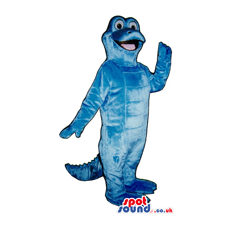 Customizable Plain Cute All Blue Alligator Plush Mascot -
