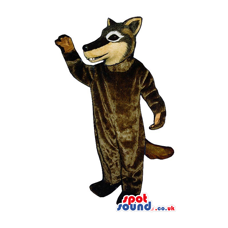 Customizable Brown Wolf Animal Plush Mascot - Custom Mascots