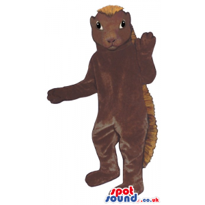 Customizable Dark Brown Porcupine Plush Mascot With Spines -