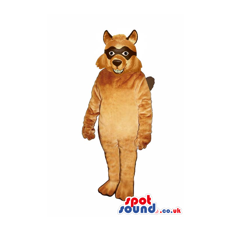 Customizable Great Brown Cat Plush Mascot Wearing A Mask -