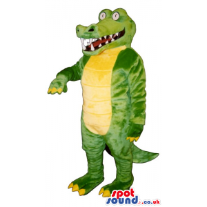Lovely Green And Yellow Crocodile Animal Plush Mascot - Custom