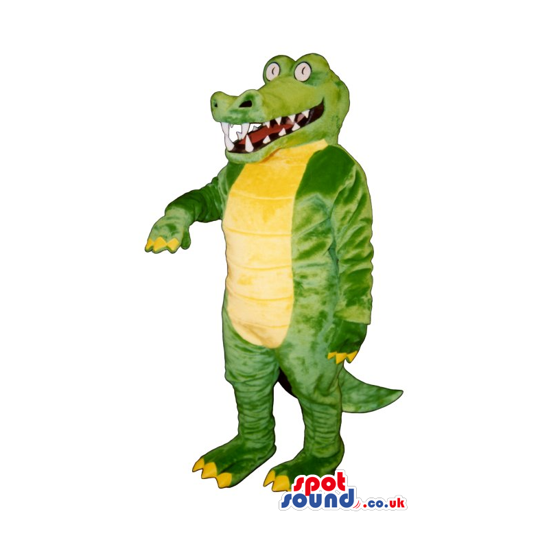Lovely Green And Yellow Crocodile Animal Plush Mascot - Custom