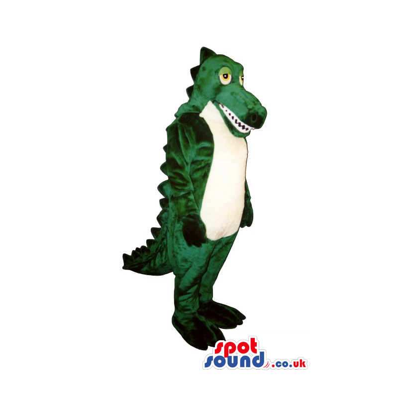 Customizable Lovely Green And White Crocodile Plush Mascot -