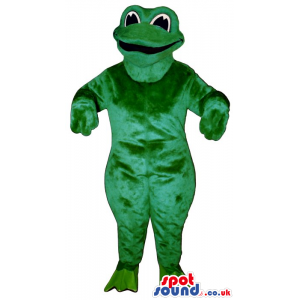 Customizable Green Frog Plush Mascot With An Open Mouth -