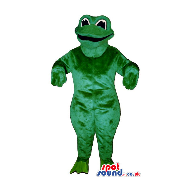 Customizable Green Frog Plush Mascot With An Open Mouth -