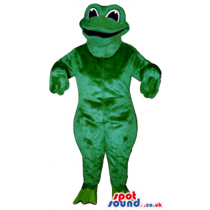 Customizable Green Frog Plush Mascot With An Open Mouth -