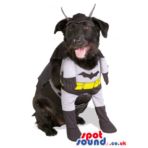 Funny Batman Dog Pet Costume Halloween Quality Disguise -