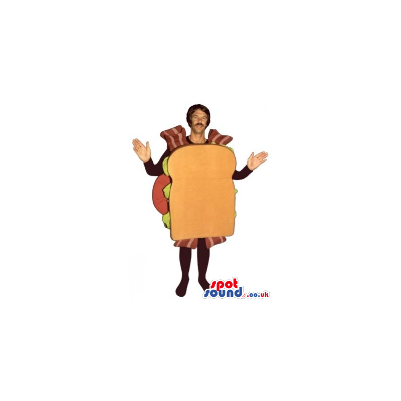 Big Sandwich Mascot Or Adult Costume With Many Ingredients -