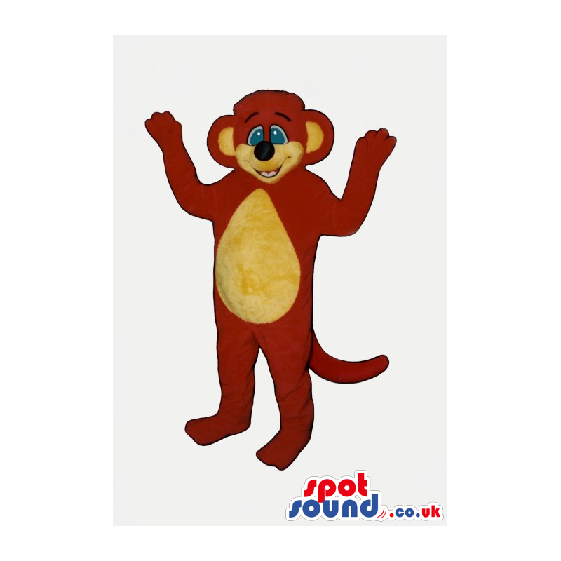 Red And Yellow Funny Cute Monkey Animal Plush Mascot - Custom