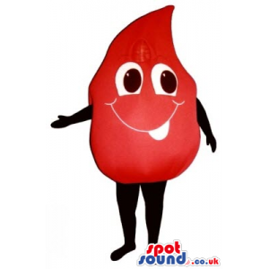 Red Blood Drop Plush Mascot With A Cute Face And Tongue -
