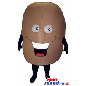 Laughing Potato Vegetable Food Mascot With Big Smile - Custom