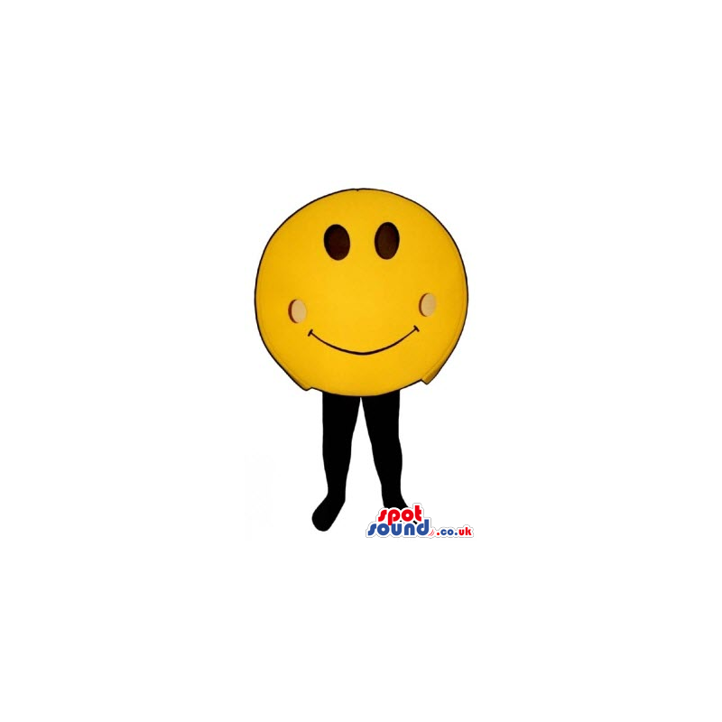 Cool Big Yellow Round Smiley Icon Face Plush Mascot - Custom