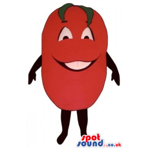 Red Tomato Smiling Vegetable Plush Mascot With Funny Face
