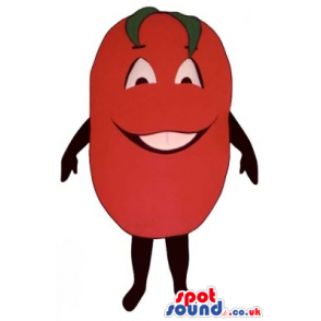 Red Tomato Smiling Vegetable Plush Mascot With Funny Face -