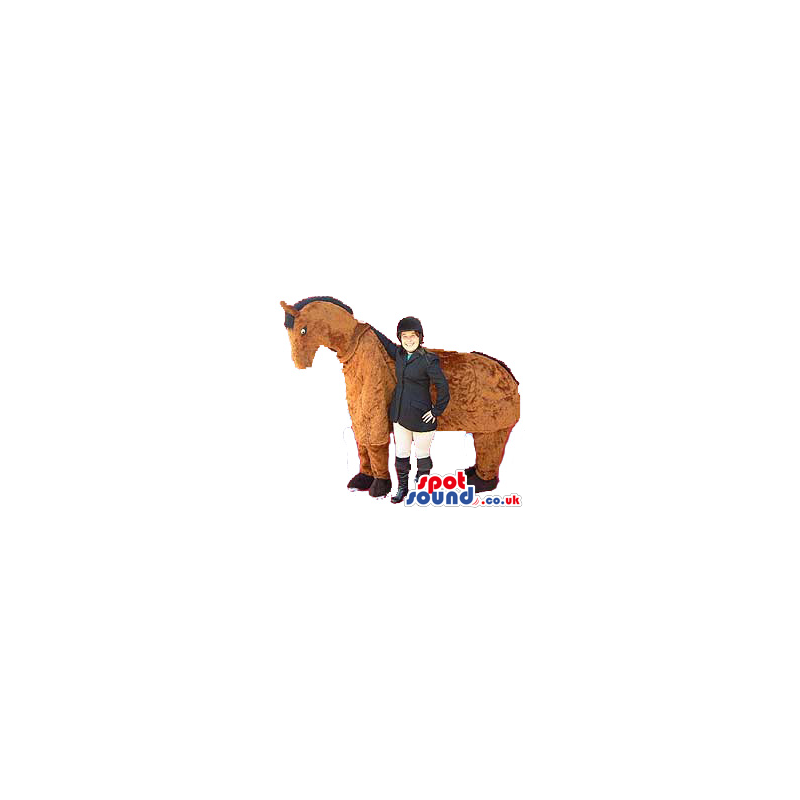 Brown Horse Animal Plush Mascot Standing On All Fours - Custom