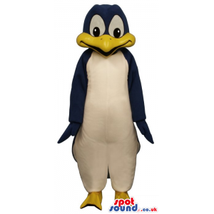 Cute Black Penguin Plush Mascot With A Big Yellow Beak - Custom