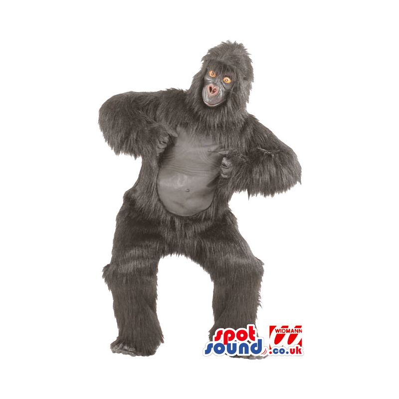 Hairy And Strong Grey Monster Gorilla Plush Mascot - Custom