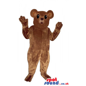 Customizable Cute All Brown Teddy Bear Plush Mascot - Custom