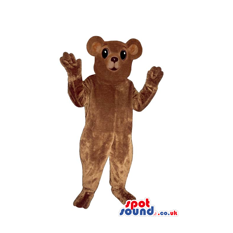 Customizable Cute All Brown Teddy Bear Plush Mascot - Custom