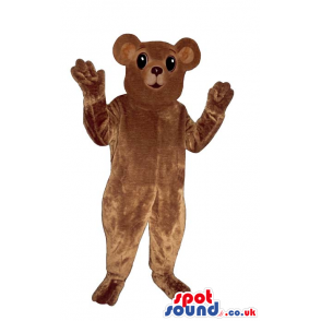 Customizable Cute All Brown Teddy Bear Plush Mascot - Custom