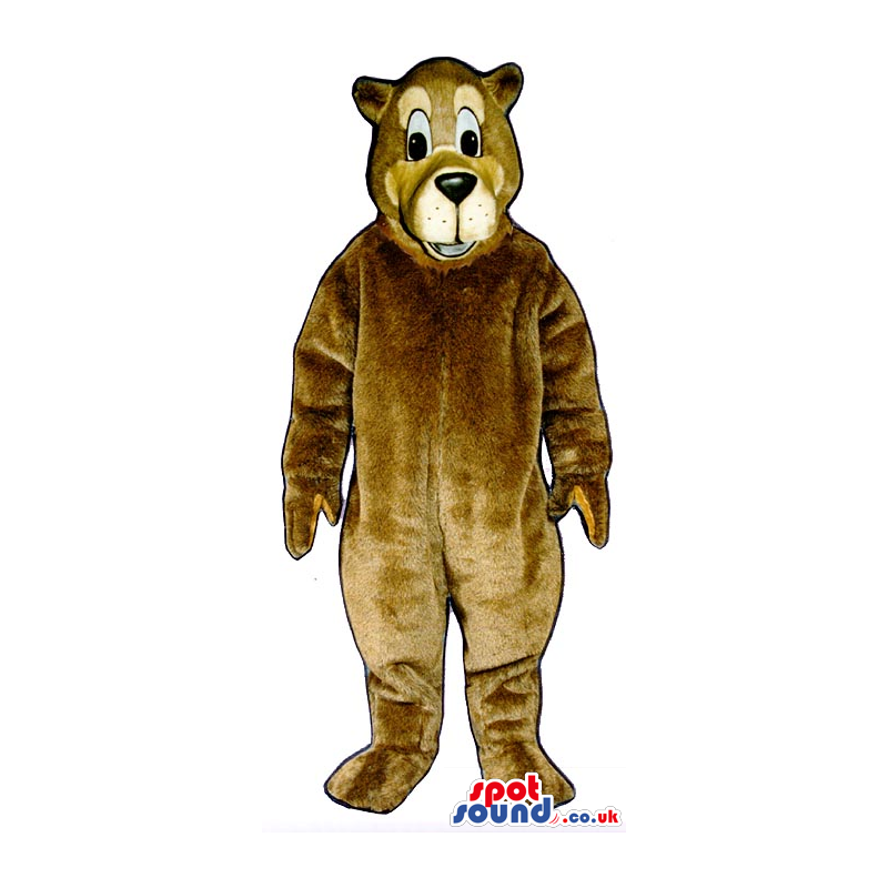 Brown Bear Mascot That Looks Like A Cartoon Character - Custom