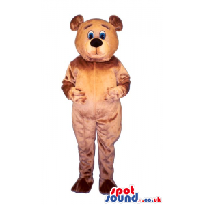 Brown Bear Animal Plush Mascot With A Cute Sad Face - Custom