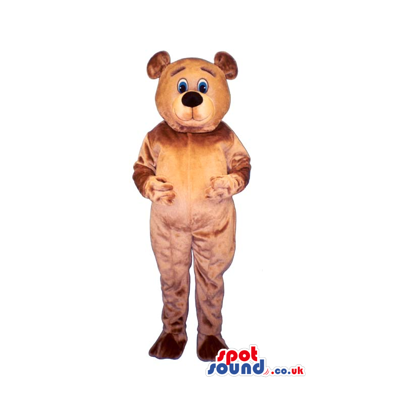 Brown Bear Animal Plush Mascot With A Cute Sad Face - Custom