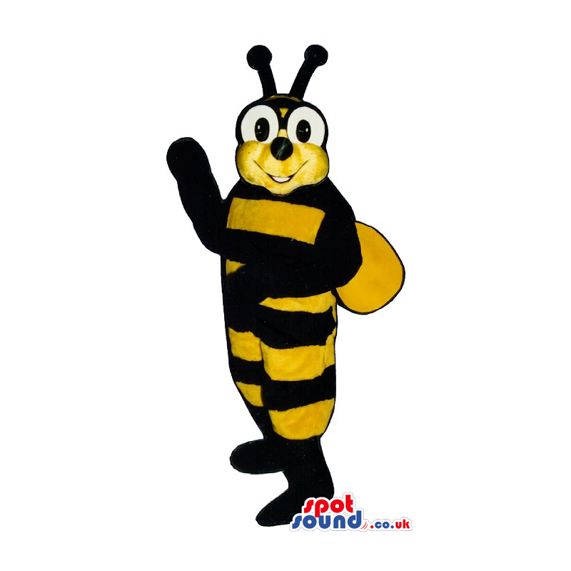 Bee Insect Plush Mascot With Large Round Eyes And Antennae -