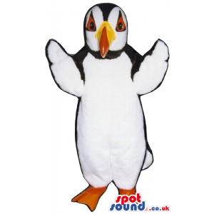 Puffin Penguin Animal Plush Mascot With Red Eyes And Beak -